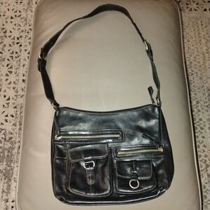 Aurielle Multi-Pocket Black Handbag